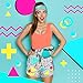 Didaey 3 Pcs 80s 90s Outfit for Women 80s Costume Set 2 in 1 Running Shorts Retro Pack and Fashion Headband Set for Workout(Stylish,M Size)