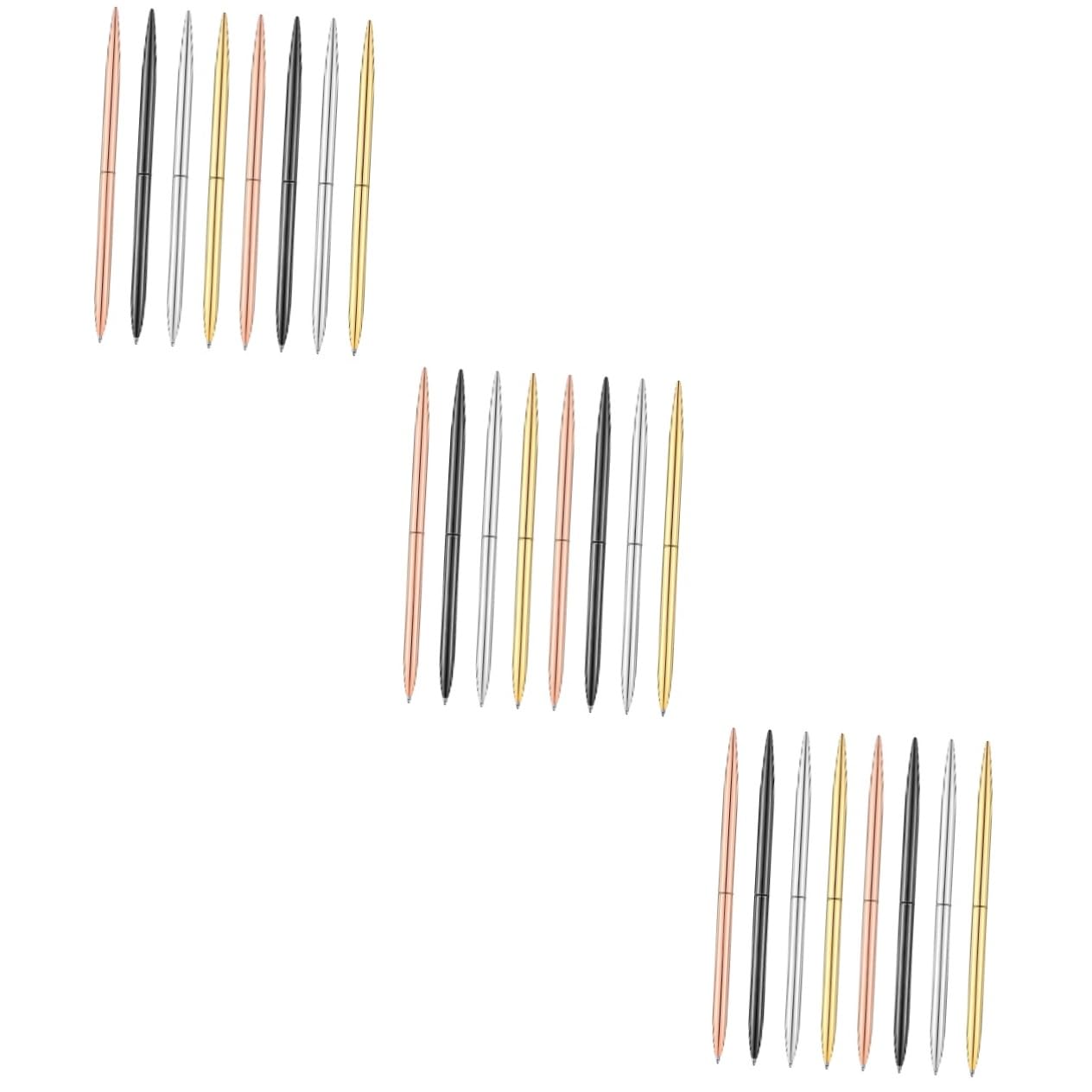 Ciieeo 24pièces Stylos à Bille Métal Lot De Stylos Légers Multi-fonctions Pour Étudiants Et Fournitures De Bureau Couleurs Assorties