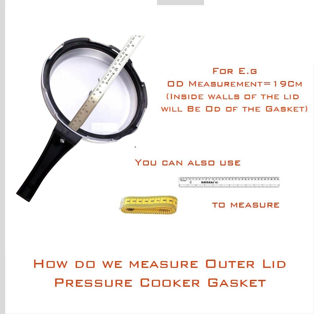 QUICK CLICK GOODS |Suitable Gasket for Prestige Popular 5 Litre Aluminium Popular Outerlid Pressure Cooker, Replacement Seal Ring(ONLY FOR ALLUMIUMUM COOKER) 2