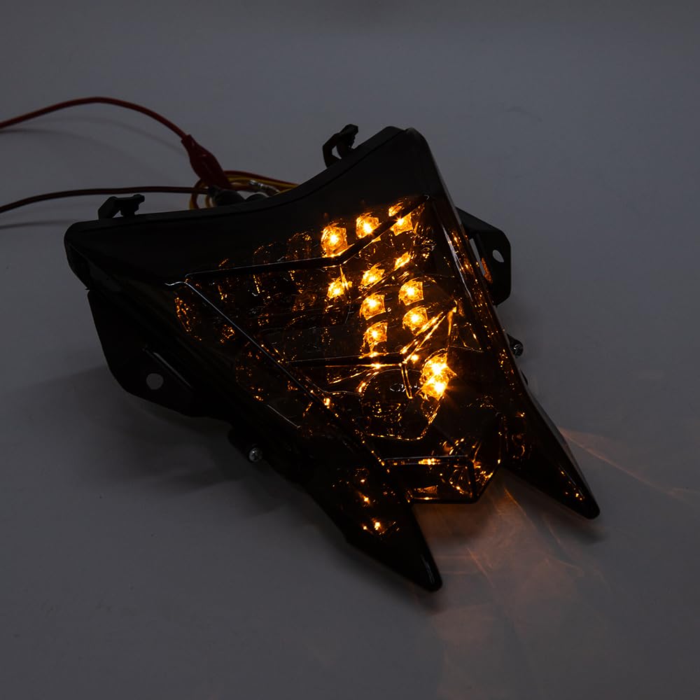 Feu Arriere Moto 12V LED Feux Stop pour Moto Compatible avec HP4 S1000R S1000RR (Noir)