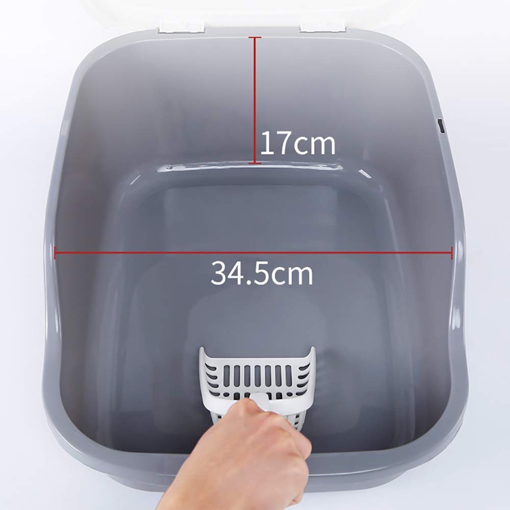 Legowisko dla psaDuża zamknięta toaleta dla kota Anti-Splash Artykuły dla zwierząt 37 * 49,5 * 40 cm Automatyczny inteligentny zwierzakz pokrywą