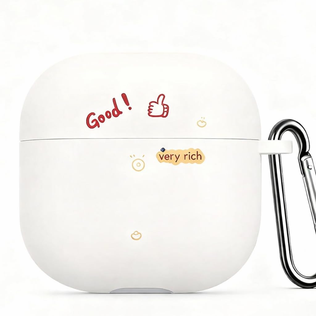 For Huawei FreeClip 2 Earphone Case, High-Transparency TPU Single-Ear Cover with Water Transfer Print & Lanyard