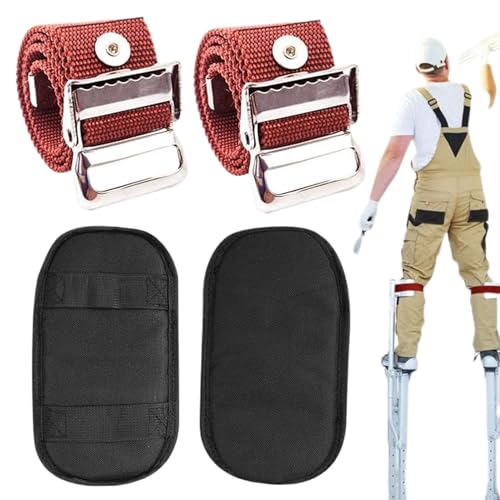 Pièces de rechange de sabots de cloison sèche - Kit de sangle en nylon de service lourd, bande de sécurité réglable | Accessoires d'échasses de fixation...