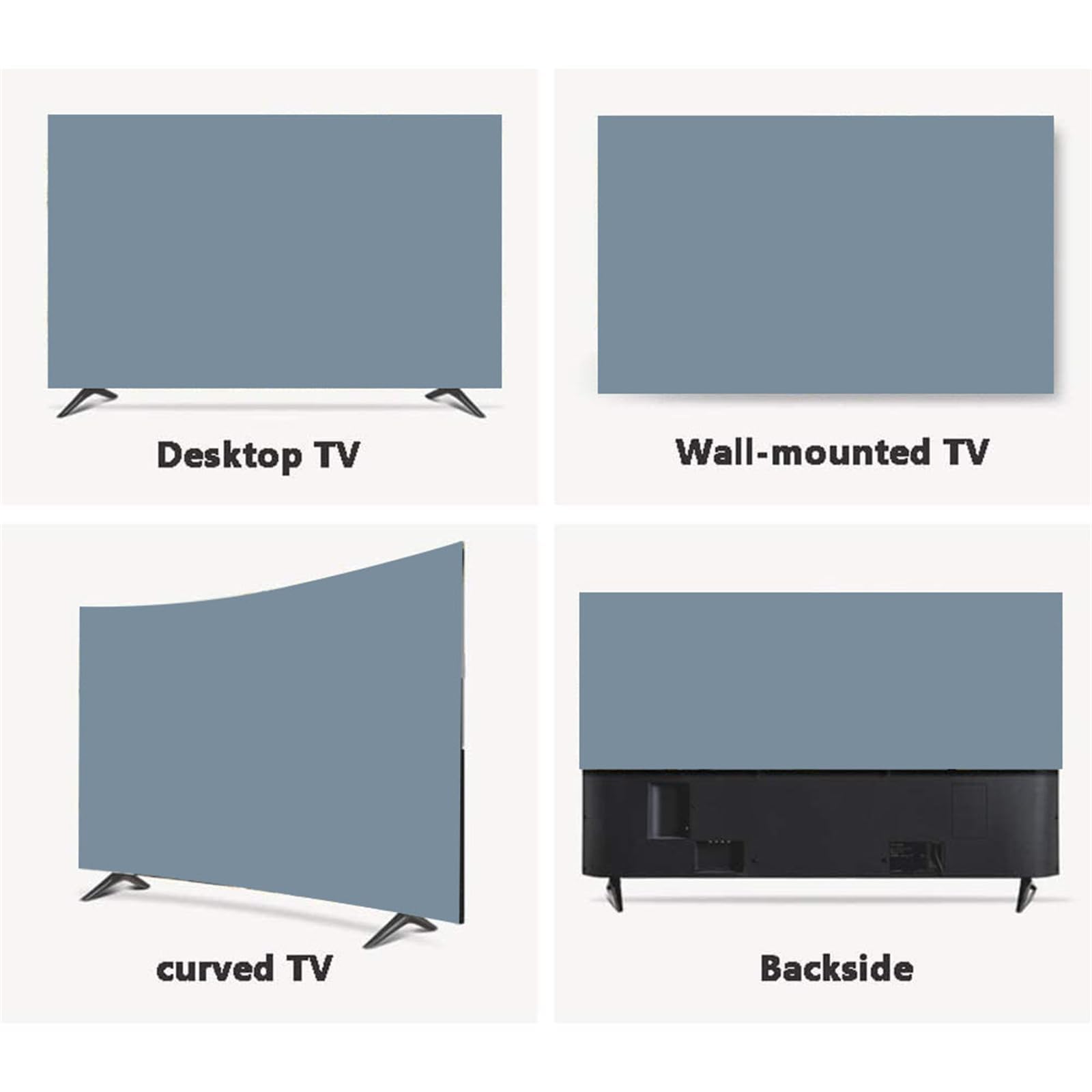 Protection d'écran TV – Housse élastique anti-poussière pour écran TV/PC de 22 à 75 pouces (Tangerine, 49")