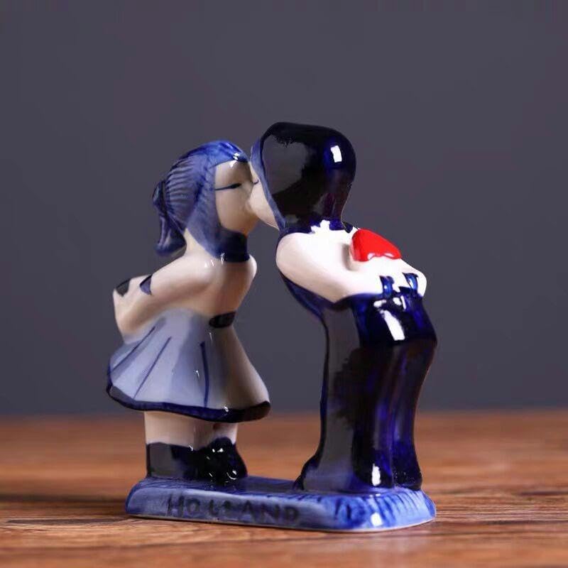 クリア】 キス人形家小飾品磁器青花キッス童レトロ子供 ? 置物