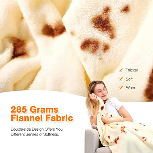 71 In Burrito Tortilla Blanket Bed Throw Adult Size Cozy Plush Blanket For Bedroom Sofa Flannel Blanket Christmas Gift For Teen Kids (Burrito 71") #TOP1