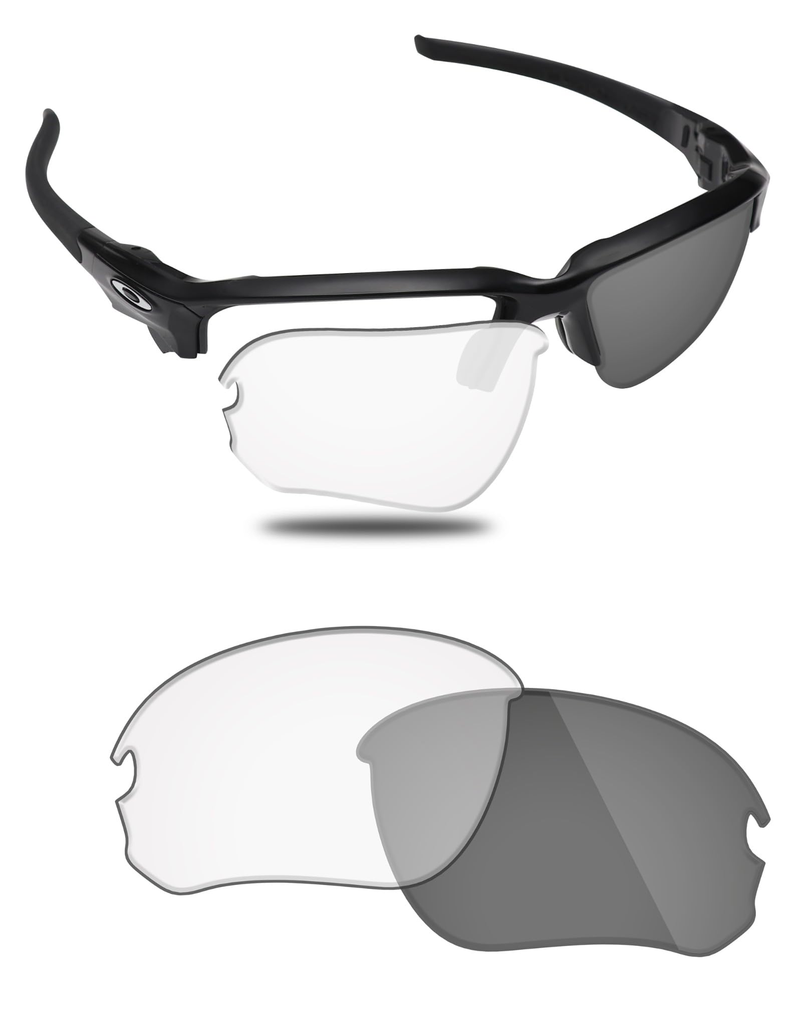 Fiskr Lenti polarizzate di ricambio compatibili con occhiali da sole Oakley Flak Draft OO9364, resistenti agli urti e vestibilità perfetta