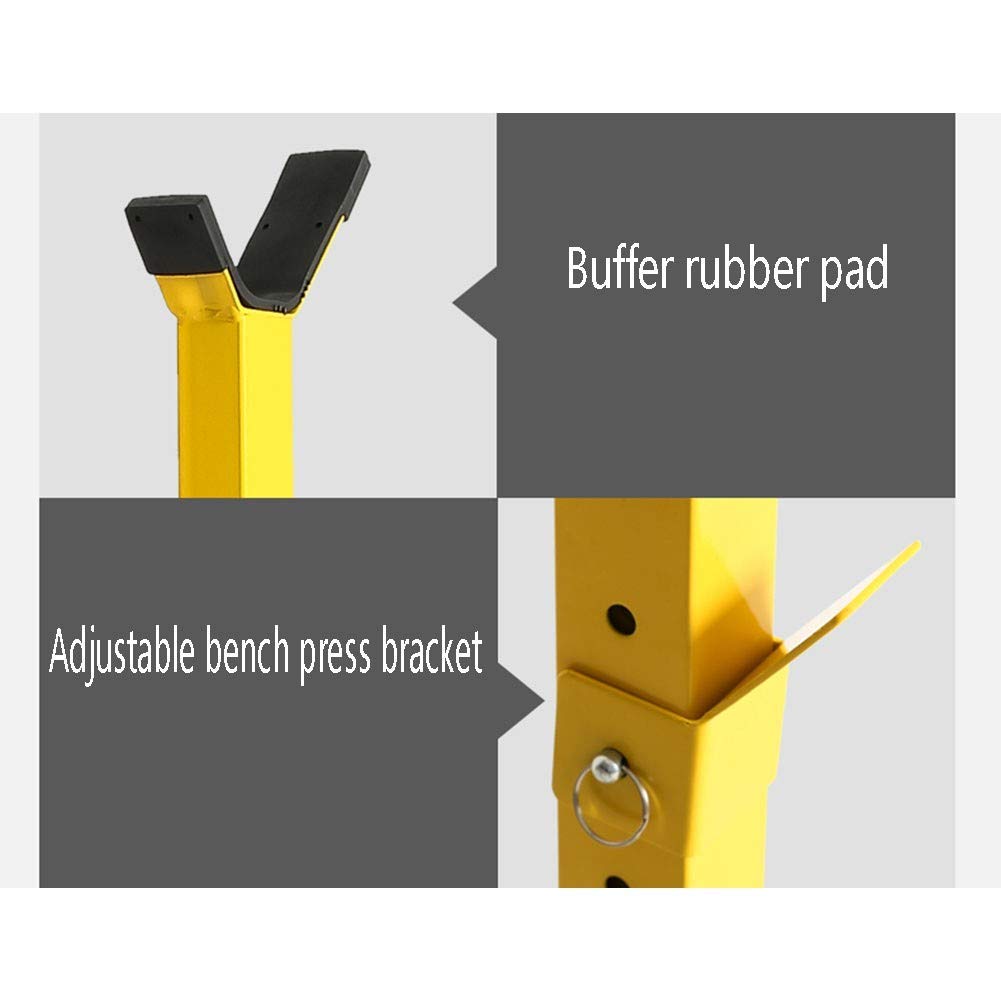 OTQEFTN Squat Rack, Barbell Rack Stand Weight Lifting Rack Bench Rack Split Dumbbell Stand Fitness Equipment, Height Adjustable, Load 200kg, for Strength Training Stand for Indoor Gym blac