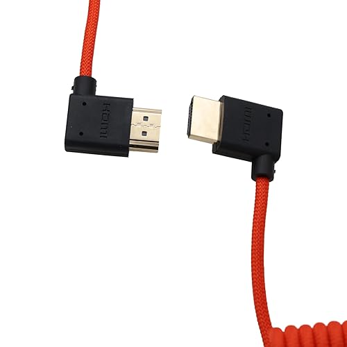 Miniatura 4 de Cable HDMI 8K para monitorización ROV 8K de aguas profundas subacuática, rojo escarlata-W, cámara Canon EOS M6, videocámara Canon XF405, curva