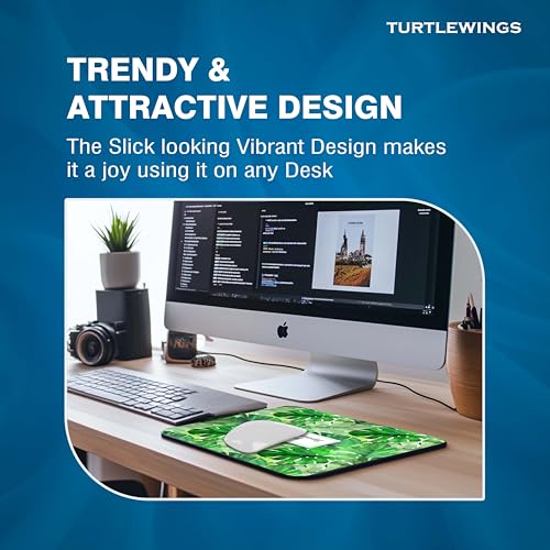 Image of TURTLEWINGS | Mousepad | Inspirational Quote Mousepad - 22x18 cm, 3mm Thick | Abstract Design Non-Slip Rubber Base | Office, Study & Gaming Use | Premium Smooth Surface 19