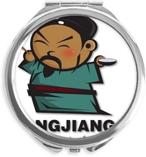 The Outlaws Of Marsh Songjiang Drawing Hand Compact Mirror Round Portable Pocket Glass