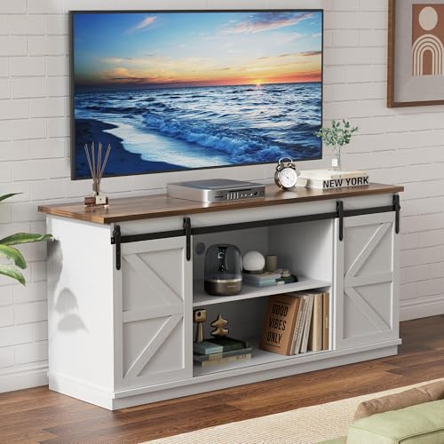 YESHOMY Farmhouse TV Stand for Televisions up to 65 Inches,