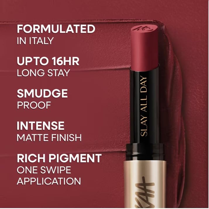 Image of Nykaa Matte to Last No Transfer Long Lasting Lipstick (3.5g) (Bon Bon)