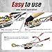 SENKEYFE Come Along Winch Heavy Duty, 2T Come Along Pulling Tool 2 Gears 2 Hooks, Cable Winch Puller, Come Along Power Puller Ratchet Tool for Construction, Automotive, Farm, Fences