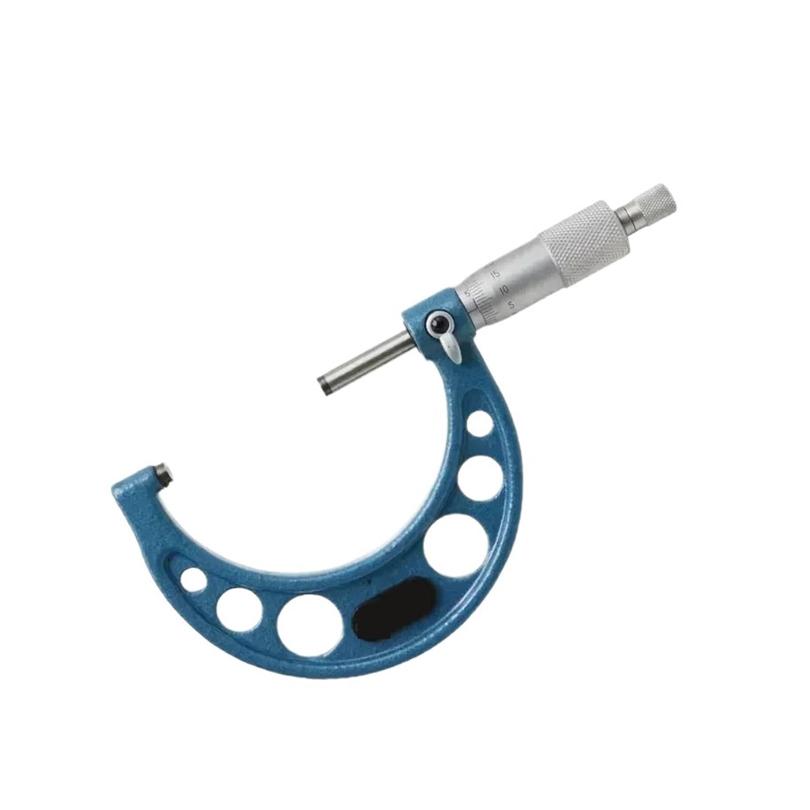 Micrómetro exterior de calibre mecánico, herramienta de medición micrométrica, calibre micrométrico, 0,01 mm, 5201A, azul (125-150 mm)