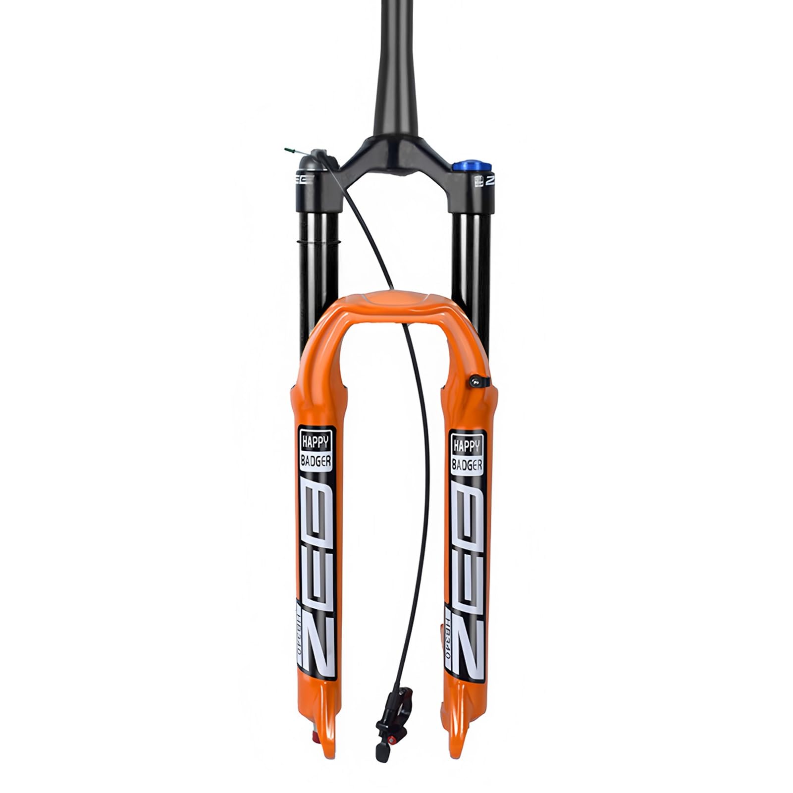 WIQUYBML Mountain Bike Front Fork 26/27.5/29 Inch 160mm Travel, Forks, MTB Suspension compatible with AM, XC, MTB, Downhill Cycling - Orange