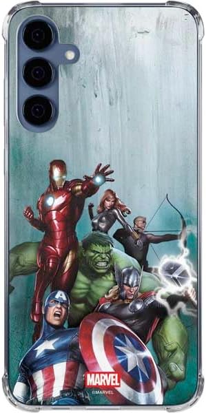 Skinit Clear Phone Case Compatible with Galaxy A35 5G - Officially Licensed Marvel Avengers Team Design