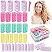 PERFETSELL 30 Stück Lockenwickler Kunststoff Haarwickler Wickler für Haare 5 Größen Hair Rollers Mehrfarbige Friseurrollen Haarrollen mit 5 Stück Haar Klammer für Damen DIY Friseur, Friseursalon
