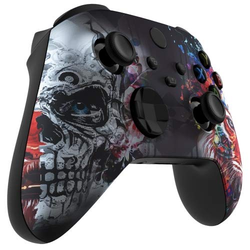 Image of inchTiger Skull inch UN-MODDED Custom Controller compatible with Xbox One X Unique Design (with 3.5 jack)