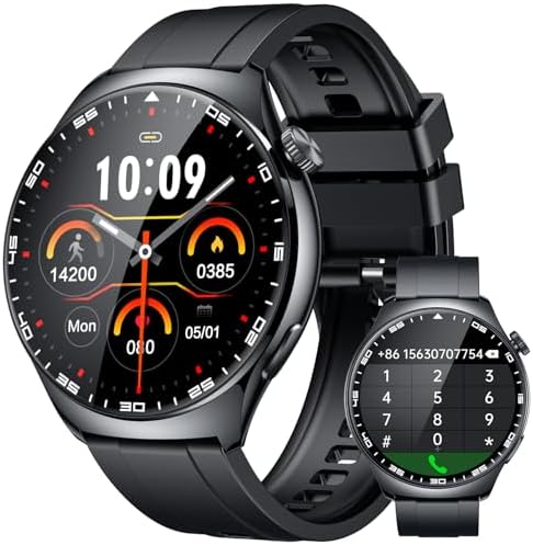Smartwatch Reloj Inteligente Hombre con Llamada: 1.46" Redondo TF...
