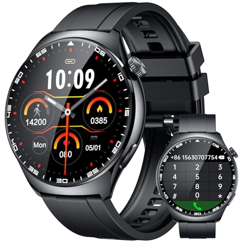 Smartwatch Reloj Inteligente Hombre con Llamada: 1.46" Redondo TF...