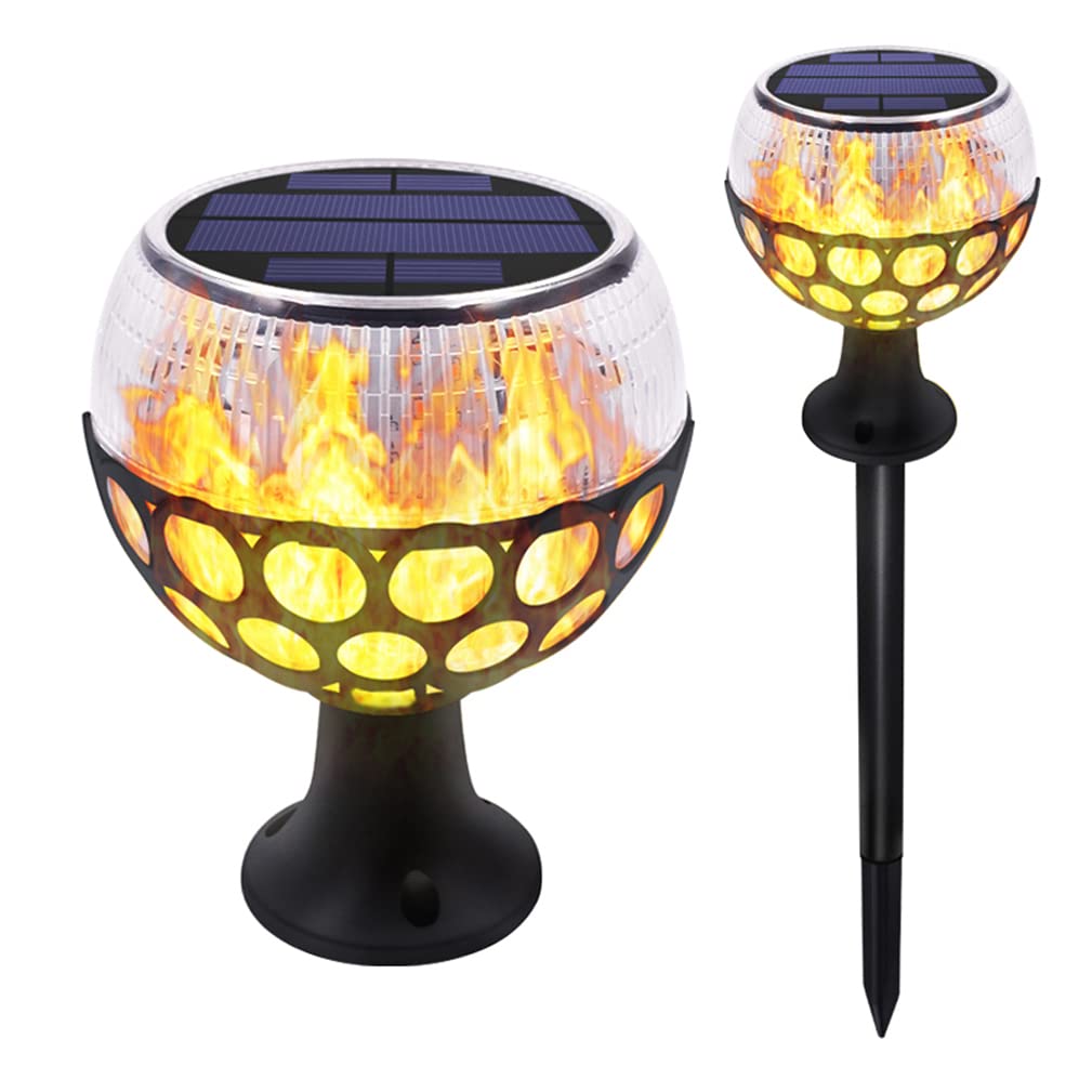 Torcia Solare, Luci a Fiamma Solare a LED Giardino Esterno con Fiamma Tremolante Sospesa IP65 Impermeabile Accensione/Spegnimento Automatico Illuminazione per Giardino Patio Cortile
