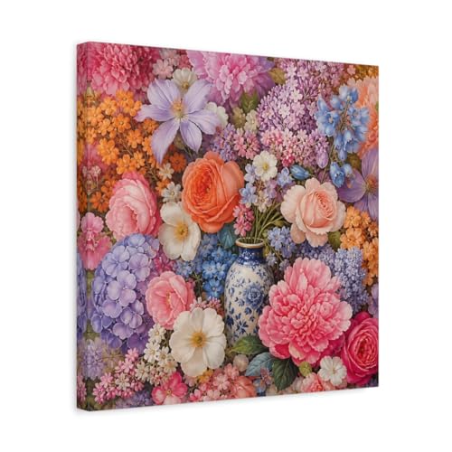 Décoration de salon élégante au-dessus du canapé avec toile florale