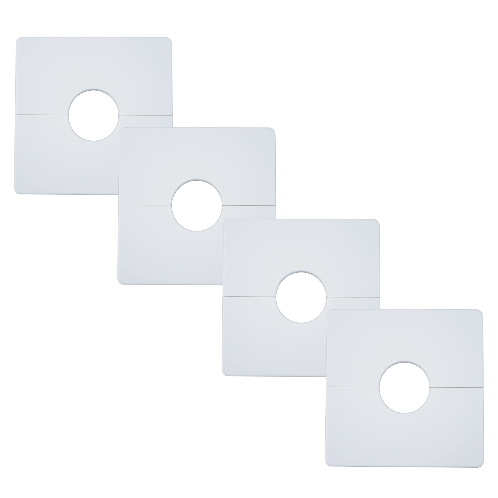 Flangia Divisia Da Parete Bianca - Copri Fori Per Tubi E Cavi, Design A Scatto Per Piastre Quadrate - Foto 7