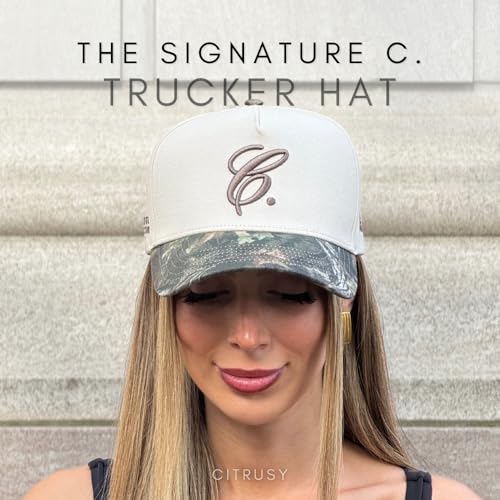 Image of Vintage Fashion Trucker Hat | Men & Women | Trendy Cute Retro Red Caps for Country & Western | Camo Fur Cotton | Snapback