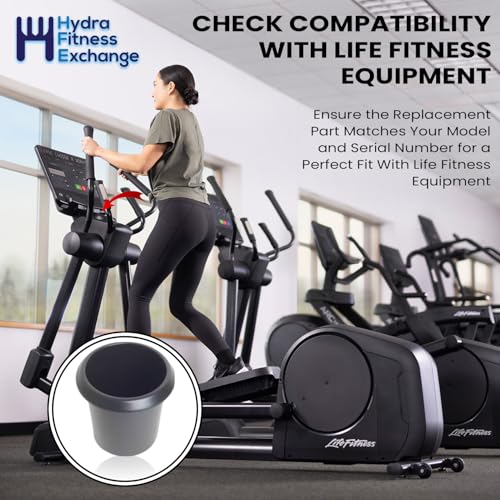 Hydra Fitness Exchange Elliptical Water Bottle Holder – Universal Gym Fitness Machine Cup Holder Durable Plastic Drink Holder for Home & Commercial Ellipticals - Life Fitness Compatible Charcoal Gray