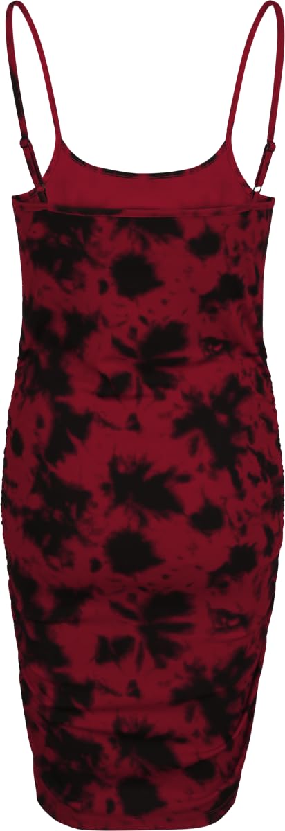 RED by EMP Damen mehrfarbiges figurbetontes kurzes Kleid mit Batik-Waschung