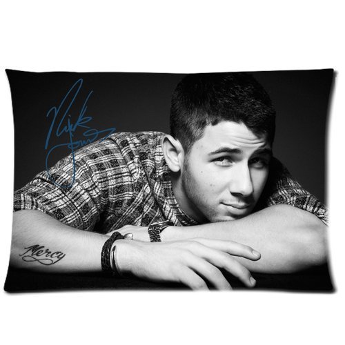 Custom Nick Jonas Pillowcase Cushion Cover Design Standard Size 20X30 Two Sides