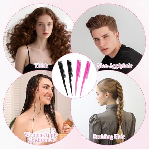 Set de 4 peines para cabello rizado y desenredar JJUNW miniatura 7