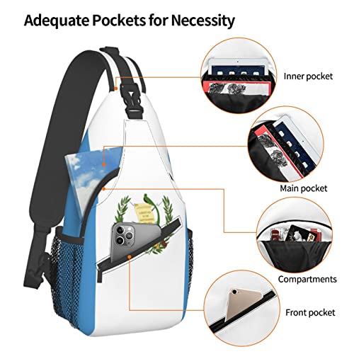 Mochila de bandolera Guatemala negra unisex miniatura 5