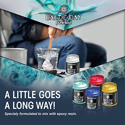 Baltic Day - Pigment Paste For Epoxy Resin - 30 Epoxy Resin Color Pigment (10.58Oz Jars) Set - Epoxy Resin Pigment Paste - Liquid Epoxy Resin Dye - Epoxy Tint - Great For Resin Art, Uv Epoxy Resin #TOP2