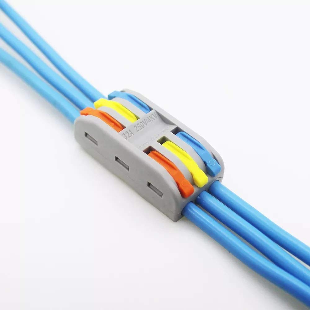 Ri Sheng Jian Zhu Colorful Docking Connector Electrical Connectors Wire Terminal Block Universal Electrical Wire Connector PCT-3 3Pin Circular Connector
