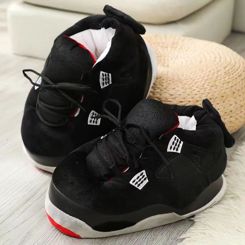 Sneaker Slippers for Men and Women - Warm Non-Slip Fluffy Indoor/Outdoor Plush Slippers2