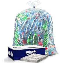 Plasticplace - W55LDC2 55-60 gallon Trash Bags 2 Mil Clear Heavy Duty Garbage Can Liners 38 x 58 1 Count Pack of 50