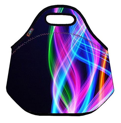 icolor Colorful fancy Insulated Neoprene Lunch Bag Tote Handbag lunchbox Tote Box Cooler warm Pouch For work Office