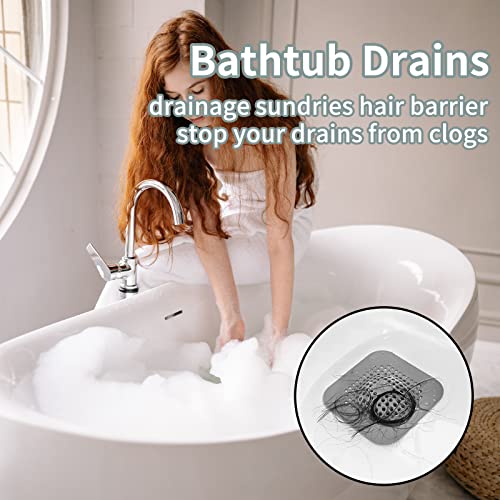 image for Sagreeny 4 Pack Shower Hair Drainer, Drain Hair Catcher, Drain Hair Cl