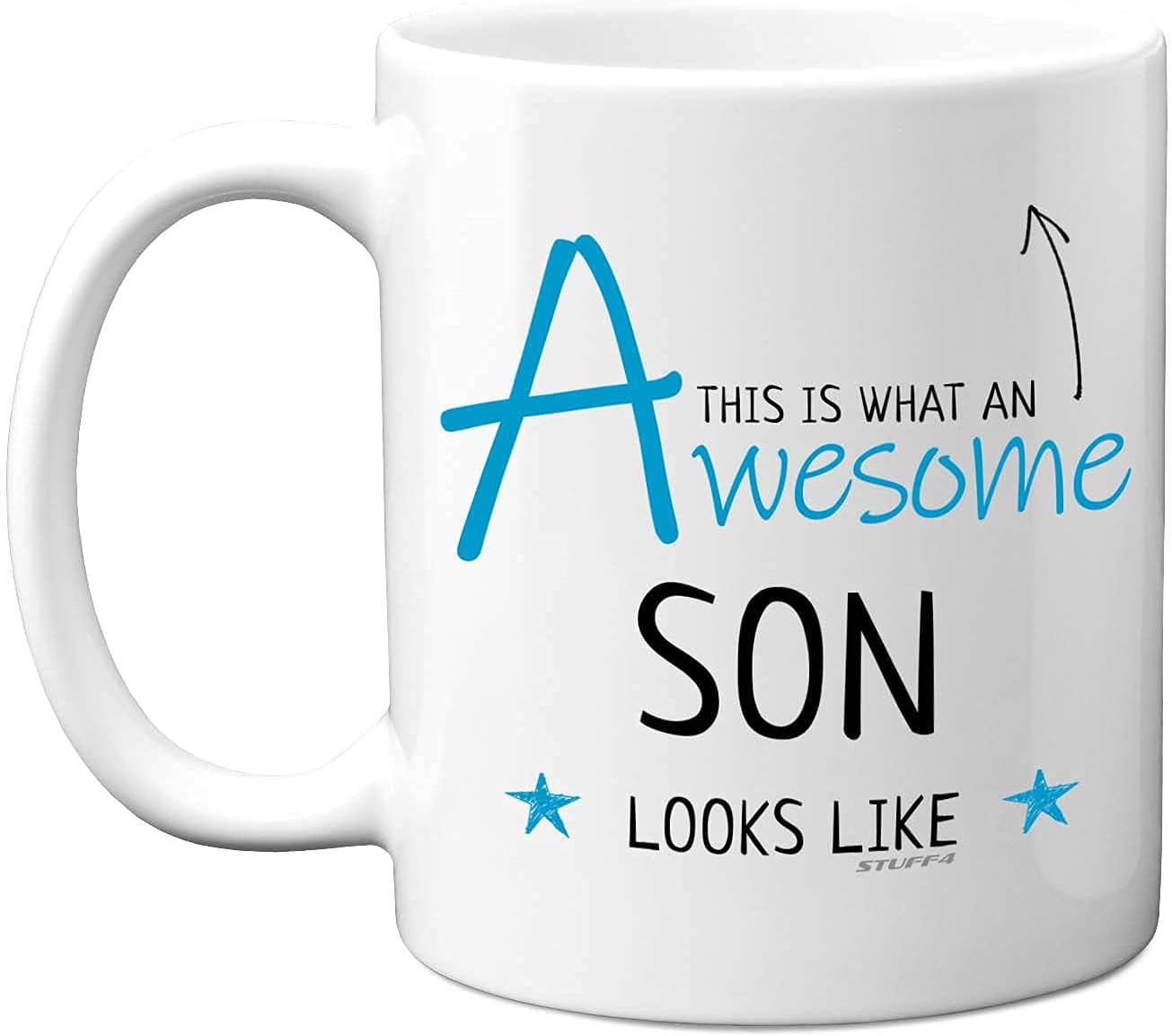 Stuff4 Son Mug, Birthday Gifts, This is What an Awesome Son Looks Like, 11oz Ceramic Dishwasher Safe Mugs, Birthday Gifts