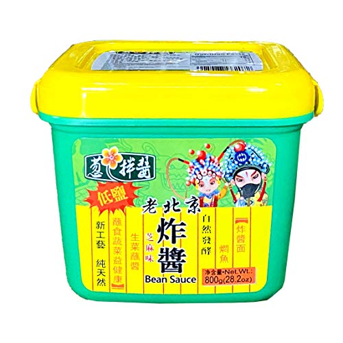Cong Ban Jiang Bean Sauce è‘±æ‹Œé…± 800g (Lao Bei Jing Zhajiang Bean Sauce ï¼ŒLow Salt ï¼ŒSesame Flavor, è€åŒ—äº¬ç‚¸é…± ä½Žç› èŠéº»å‘³ Pack of 2) Chinese Bean Sauce