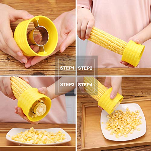 Blusea Aço Inoxidável Plástico Milho Planer Thresher, Ferramenta de Cozinha Descascador de Milho Dis
