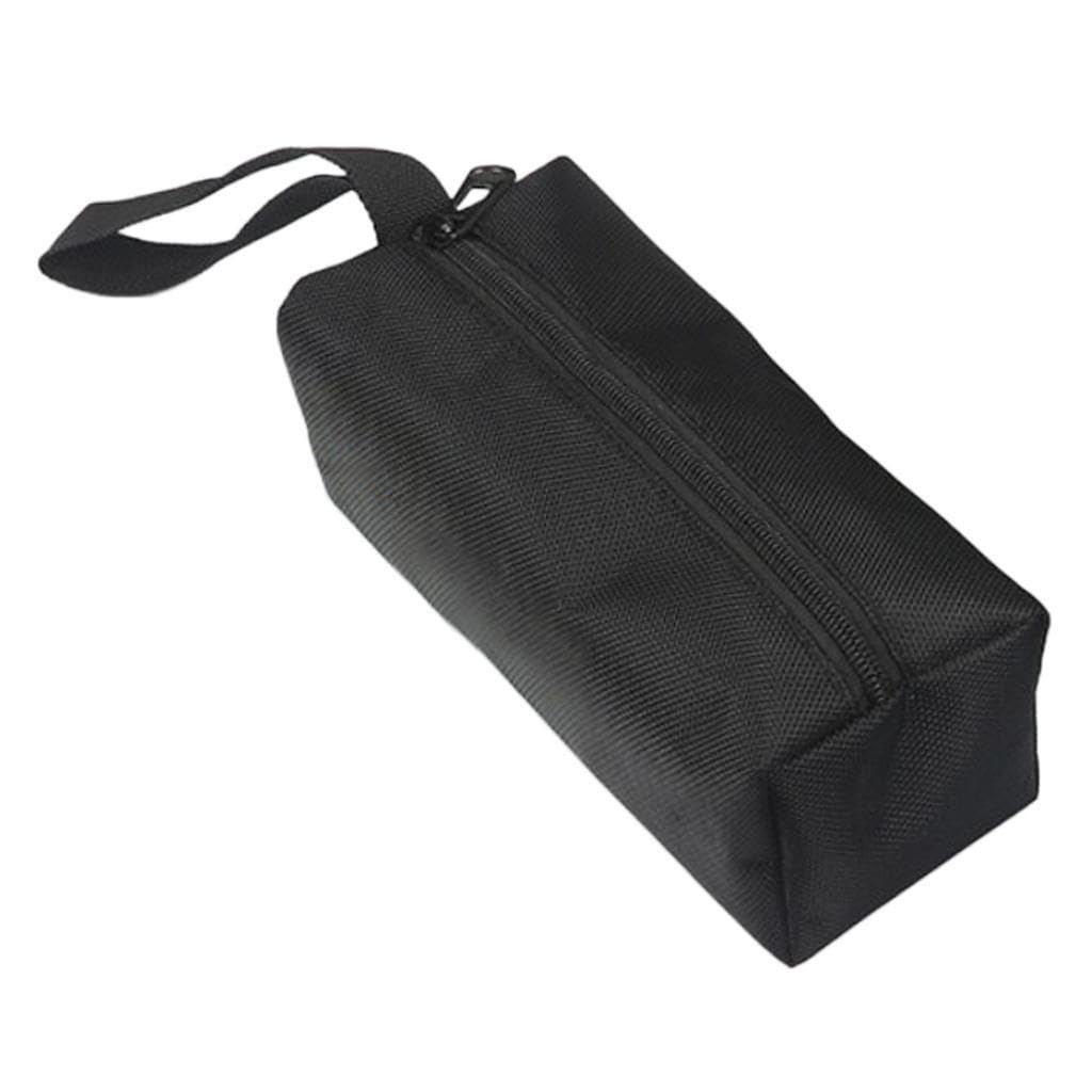 YIXANNX Small Canvas Zipper Pouch With Sturdy Construction Lightweight Oxford Cloth Carrying Tools Conveniently Zipper Tool Bags Organizers Small Electrician, Black, L 1680D