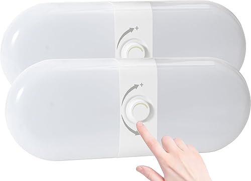 XPORTION Luces LED para caravana de 800 lúmenes, luces de RV de 12 V, súper brillantes, 180 LED, lámpara de cúpula con interruptor de