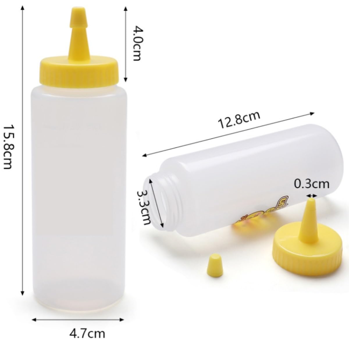 Squeeze Bottle, Spremere Bottiglia Di Salsa Bottiglia Di Salsa Di Insalata Ketchup Di Plastica Addensata Bottiglia Di Condimento Bottiglia Di Salsa Salsa Di Ostriche Pentola Di Olio Cucina Casa 5 PZ M