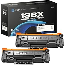 Quark 138X Toner Cartridges with Chip Compatible with HP 138 A W1380A 138X W1380X Replacement for LaserJet Pro 3001dw Pro 3001fdw MFP 3101fdw Printers 2 Black