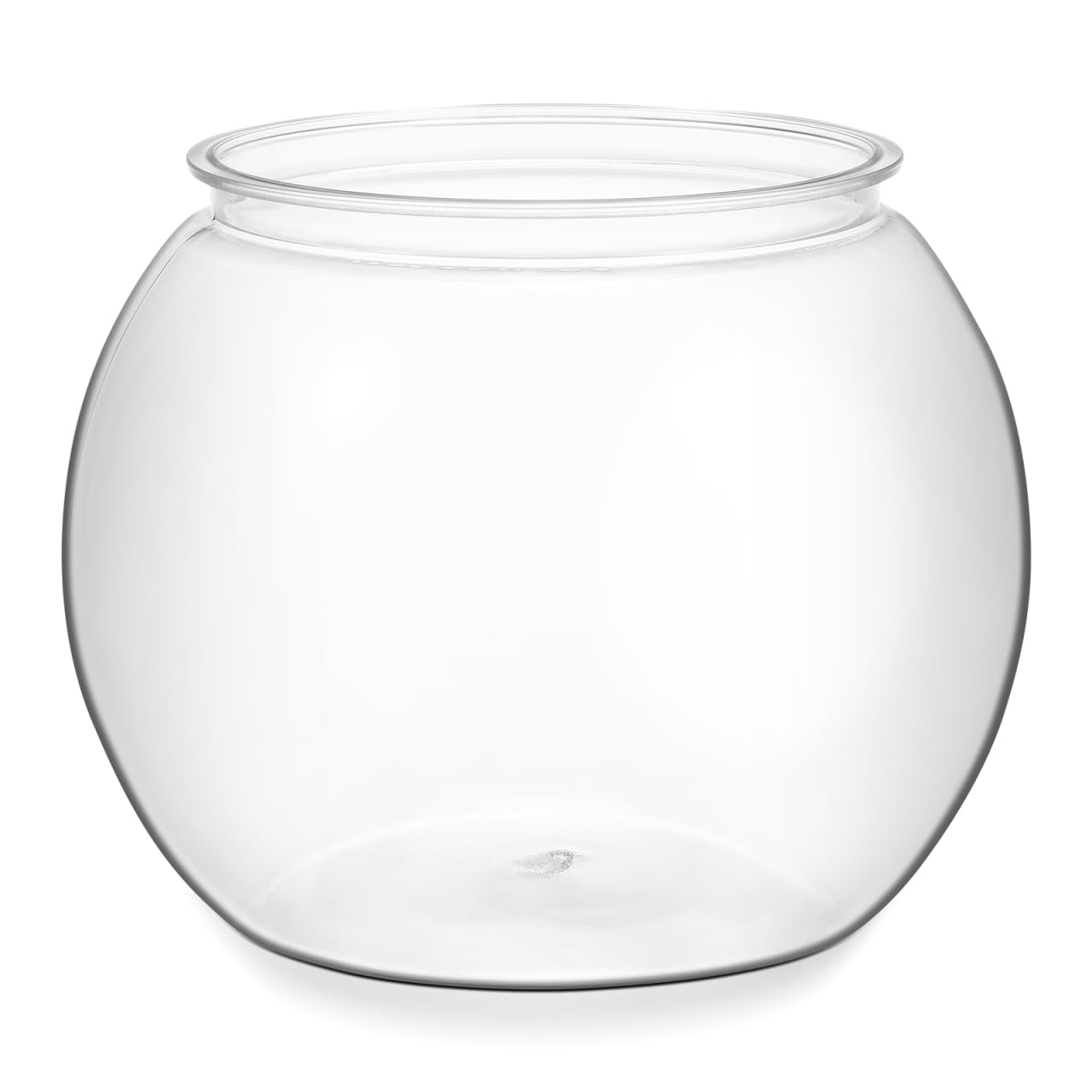 BESPORTBLE Large Plastic Goldfish Bowl, Unbreakable Round Fish Tank, Clear Bubble Vase for Centrepieces, Small Aquarium Terrarium for Home Office Desk Decor, Shatterproof