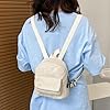 tuwiwol Leichter und tragbarer Damen Mini Rucksack für stilvolle Reisen, vielseitig einsetzbar. Kleiner City Rucksack aus Cord für Damen, Rosa #2