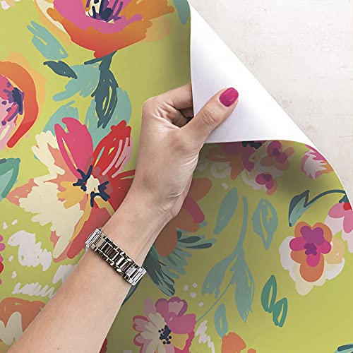 Fotomurale autoadhesiva flores para tapar imperfecciones de pared sin obras 4